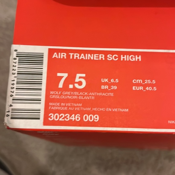 Nike Air Trainer SC High Bo Jackson Raiders  Shoes Sneakers 302346 009 Mens 7.5 - Picture 14 of 15